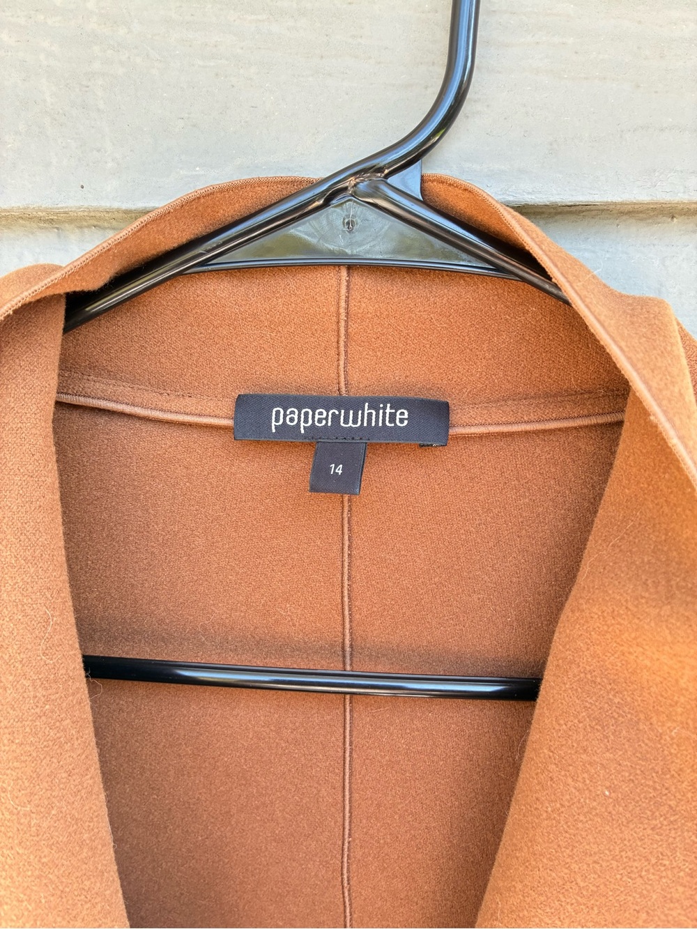 Paperwhite Women's Rust Trench Coat - Open Front Layer